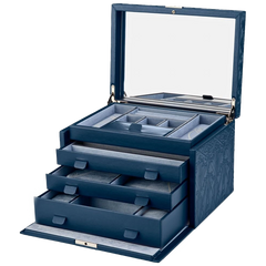 WOLF X LIBERTY All Over Ianthe Large Jewelry Box in Navy