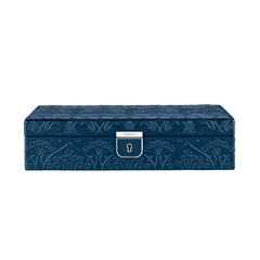 WOLF X LIBERTY All Over Ianthe Medium Jewelry Box in Navy
