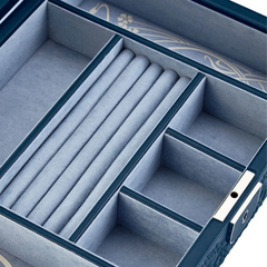 WOLF X LIBERTY All Over Ianthe Medium Jewelry Box in Navy