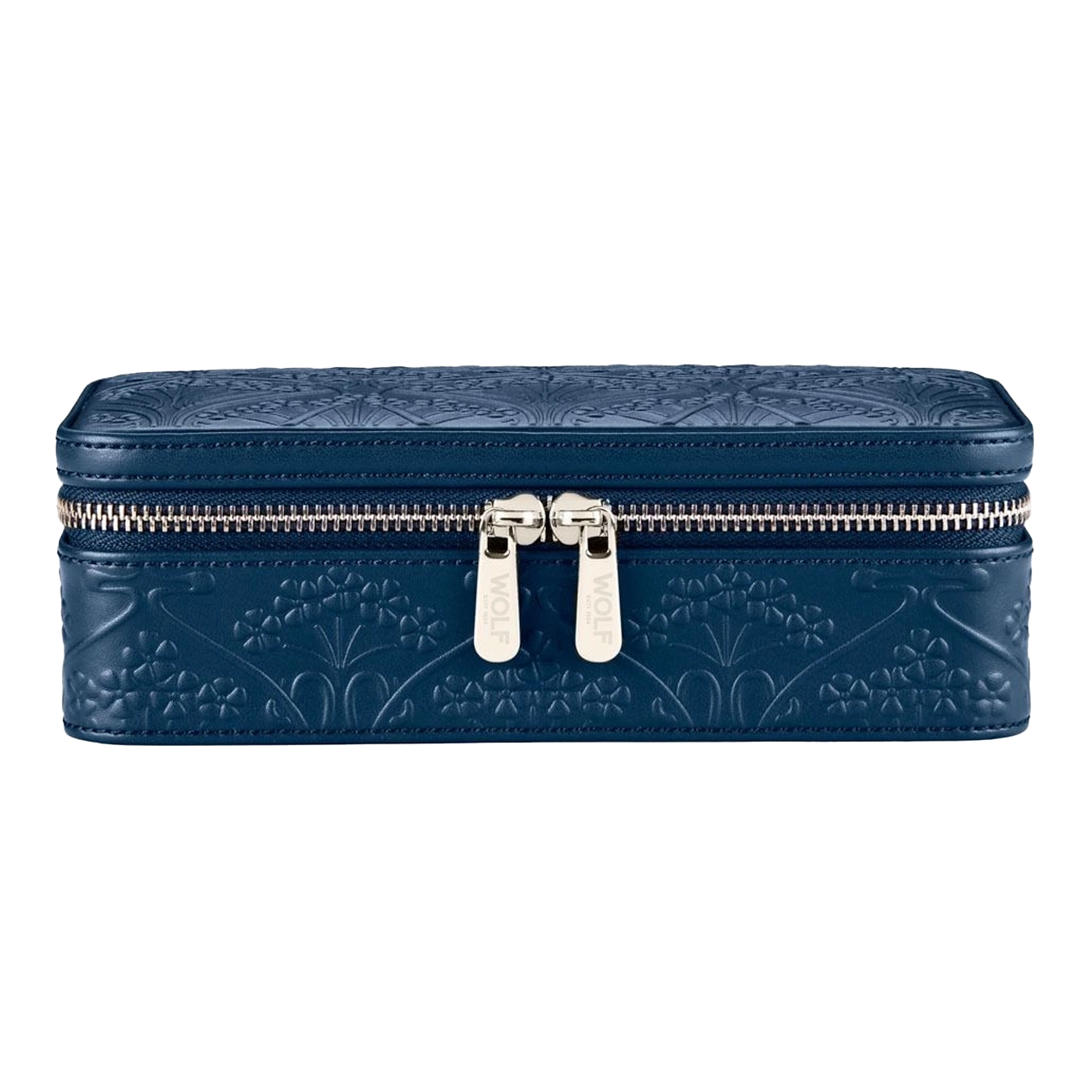 WOLF X LIBERTY All Over Ianthe Medium Jewelry Zip Case in Navy