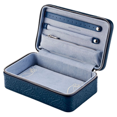 WOLF X LIBERTY All Over Ianthe Medium Jewelry Zip Case in Navy
