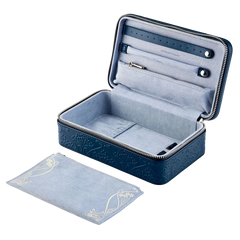 WOLF X LIBERTY All Over Ianthe Medium Jewelry Zip Case in Navy