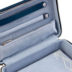 WOLF X LIBERTY All Over Ianthe Medium Jewelry Zip Case in Navy