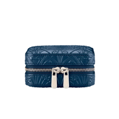 WOLF X LIBERTY All Over Ianthe Small Travel Jewelry Zip Case in Navy