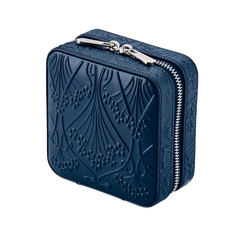 WOLF X LIBERTY All Over Ianthe Small Travel Jewelry Zip Case in Navy