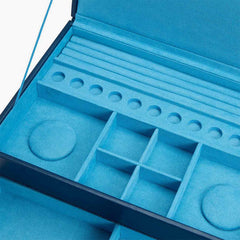 WOLF Sophia Jewelry Box with Drawers in Indigo Blue