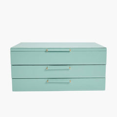 WOLF Sophia Jewelry Box with Drawers in Jade Green