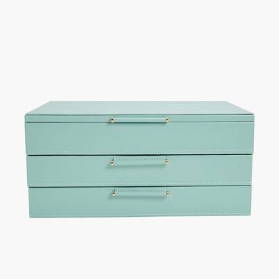 WOLF Sophia Jewelry Box with Drawers in Jade Green - Wolf product