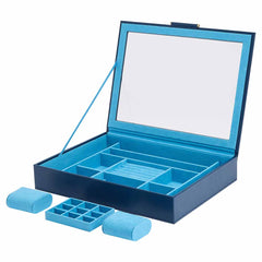 WOLF Sophia Window Jewelry Box in Indigo
