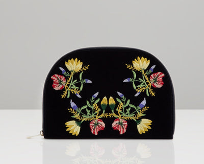 Wolf Zoe Flower Velvet Jewelry Portfolio in Indigo - Wolf product