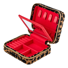 WOLF Savanna Leopard Print Jewelry Zip Case