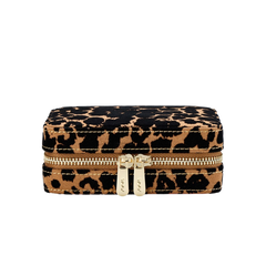 WOLF Savanna Leopard Print Jewelry Zip Case
