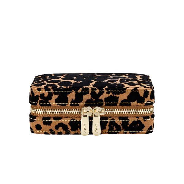 WOLF Savanna Leopard Print Jewelry Zip Case
