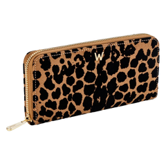 WOLF Savanna Leopard Print Zip Wallet