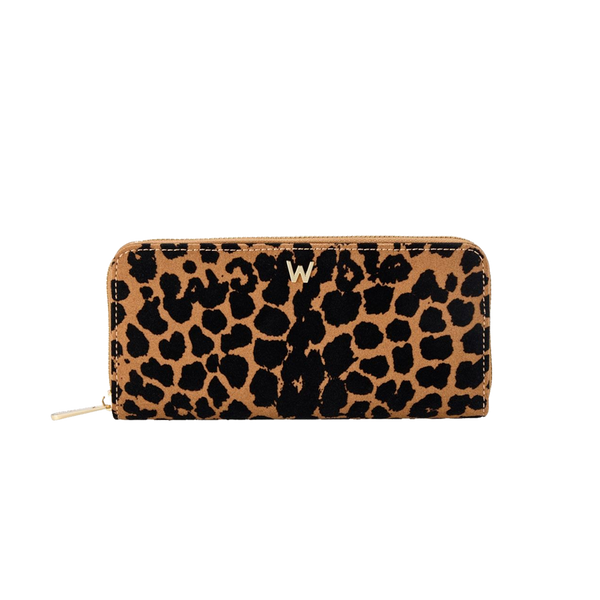 WOLF Savanna Leopard Print Zip Wallet