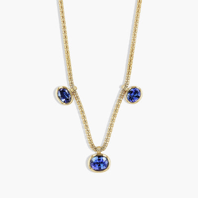 17 Carat Oval Tanzanite Bezel Necklace - Private Label product