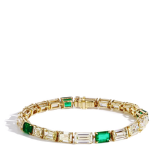 Zambian Emerald and 20 Carat Diamond Bracelet