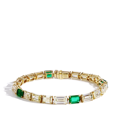 Zambian Emerald and 20 Carat Diamond Bracelet - J.R.DUNN product