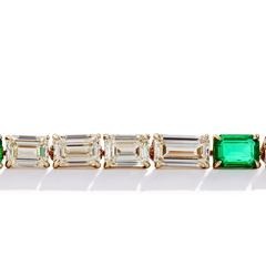 Zambian Emerald and 20 Carat Diamond Bracelet