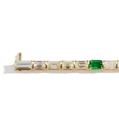 Zambian Emerald and 20 Carat Diamond Bracelet
