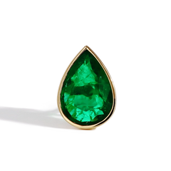 Zambian Emerald Tear Drop Stud Earrings