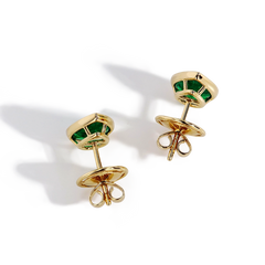 Zambian Emerald Tear Drop Stud Earrings