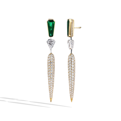 Zambian Emerald and Diamond Earrings - J.R.DUNN product