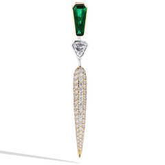 Zambian Emerald and Diamond Earrings