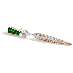 Zambian Emerald and Diamond Earrings