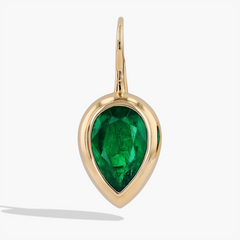 8 Carat Tear Drop Zambian Emerald Drop Earrings