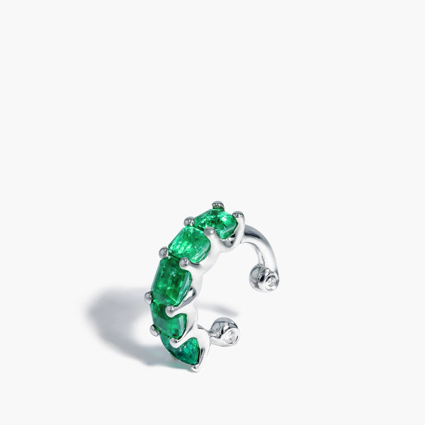 Octagonal Emerald Ear Cuff