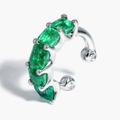 Octagonal Emerald Ear Cuff