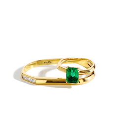 Emerald Double Ring