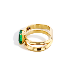 Emerald Double Ring