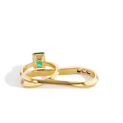 Emerald Double Ring