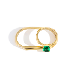 Emerald Double Ring