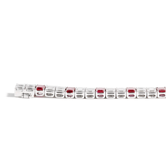 6 Carat Alternating Ruby and Diamond Bracelet