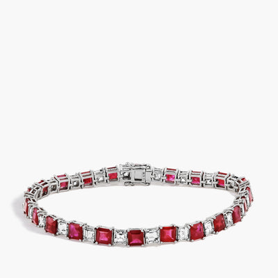 10 Carat Ruby and Diamond Carre Bracelet - Private Label product