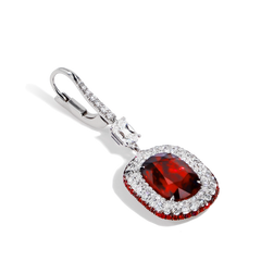 10 Carat Mozambique Ruby and Diamond Drop Earrings