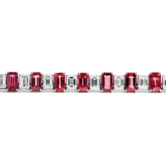 23 Carat Alternating Ruby and Diamond Necklace