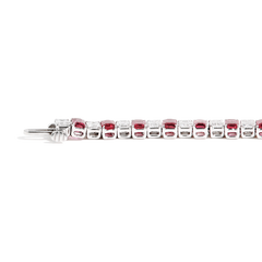 23 Carat Alternating Ruby and Diamond Necklace