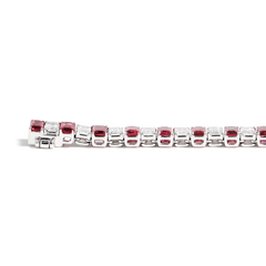 23 Carat Alternating Ruby and Diamond Necklace
