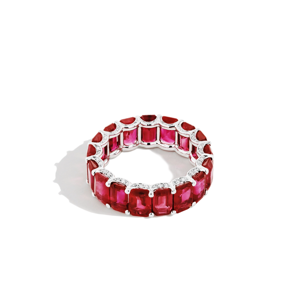 9 Carat Burmese Ruby Eternity Band