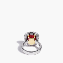 7 Carat Mozambique Ruby and Diamond Ring