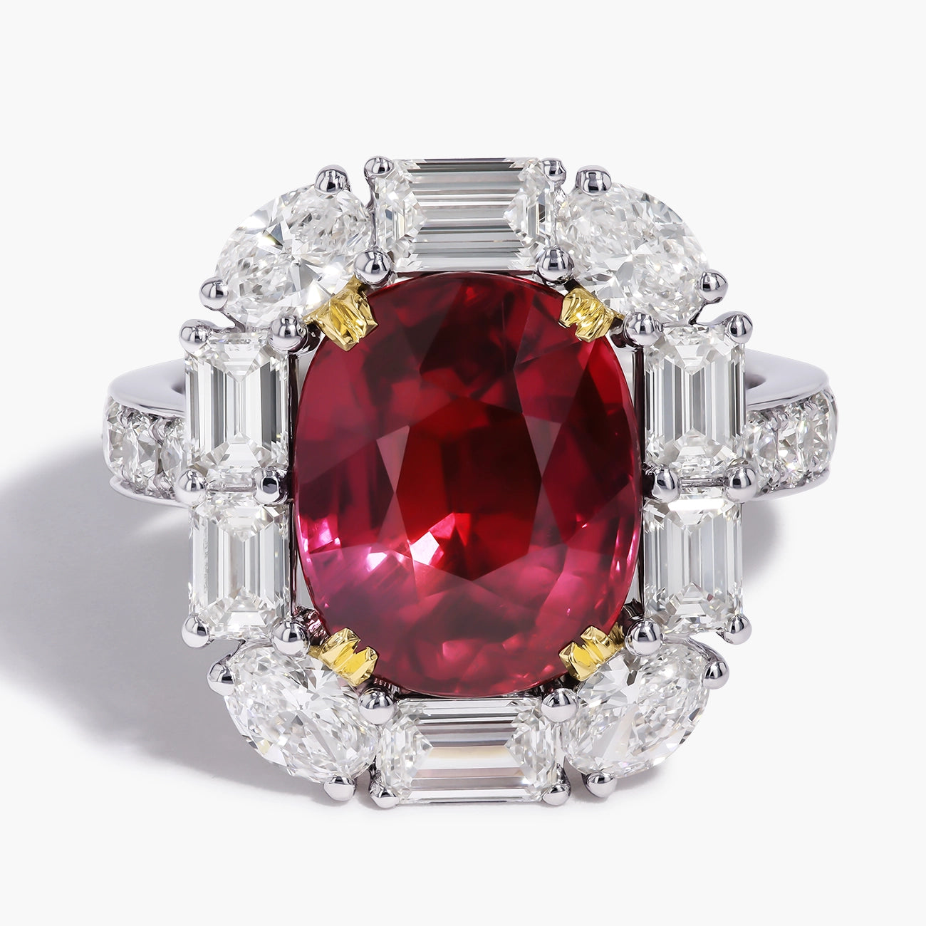 7 Carat Mozambique Ruby and Diamond Ring
