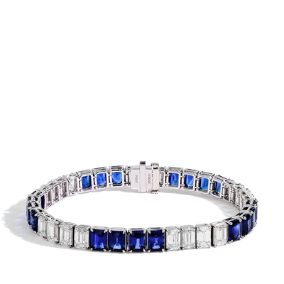Alternating Blue Sapphire and Diamond Bracelet - J.R.DUNN product