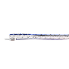 Platinum French-Cut Blue Sapphire Bracelet