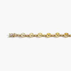 Multi-Color Sapphire and Diamond Bezel Bubble Necklace