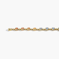 Multi-Color Sapphire and Diamond Bezel Bubble Necklace