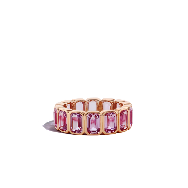 9 Carat Pink Sapphire Eternity Ring